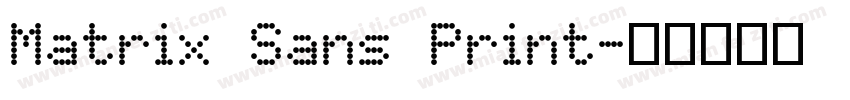 Matrix Sans Print字体转换